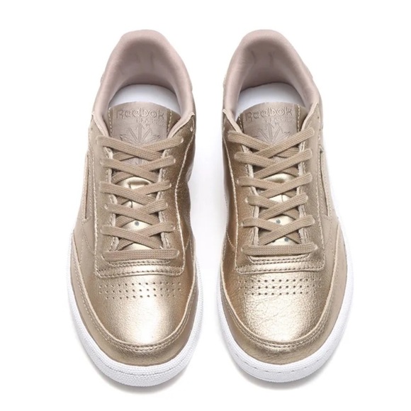 Reebok Metallic Gold Classic Sneakers - Picture 1 of 9